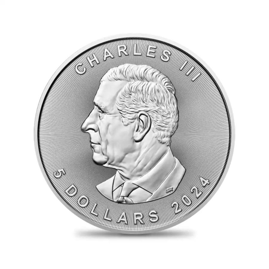 ☆即納追跡可☆ カナダ 2024 メイプルリーフ 1オンス 地金型銀貨 【1枚