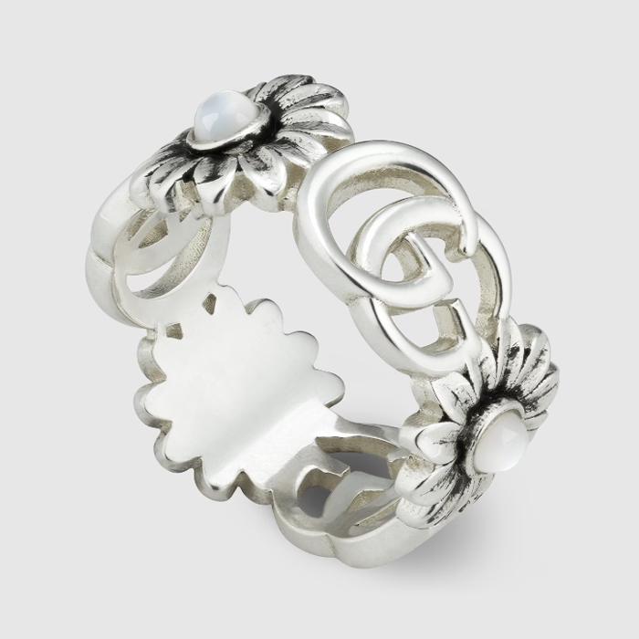 GUCCI（グッチ） フラワーモチーフ リング レディス シルバー