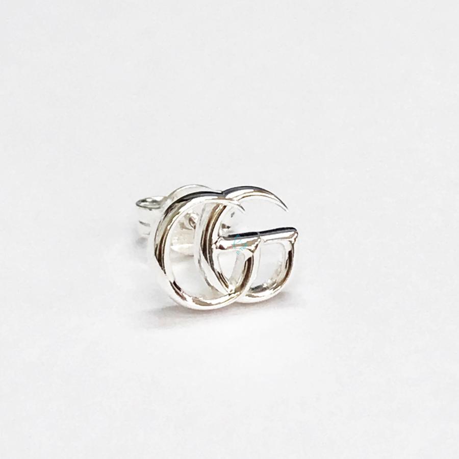 GUCCI（グッチ） ダブルG フラワー スタッズ ピアス アシンメトリー 両