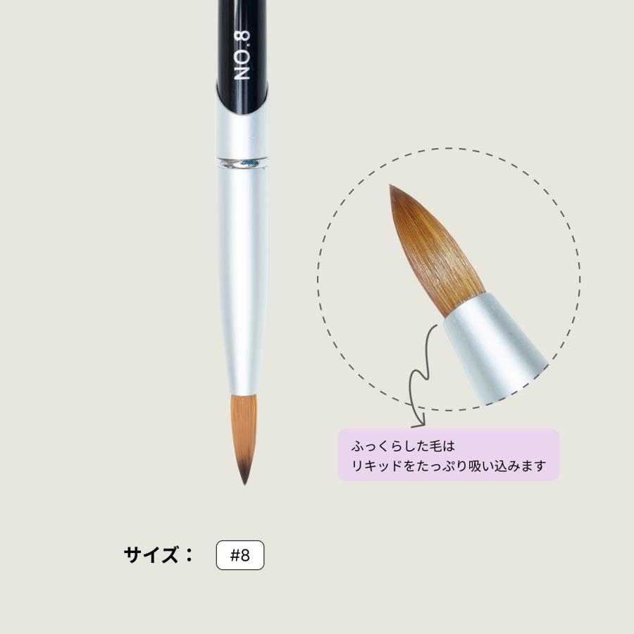 ネイル コリンスキーブラシ ラウンド スカルプ筆 密毛 高級アクリル用
