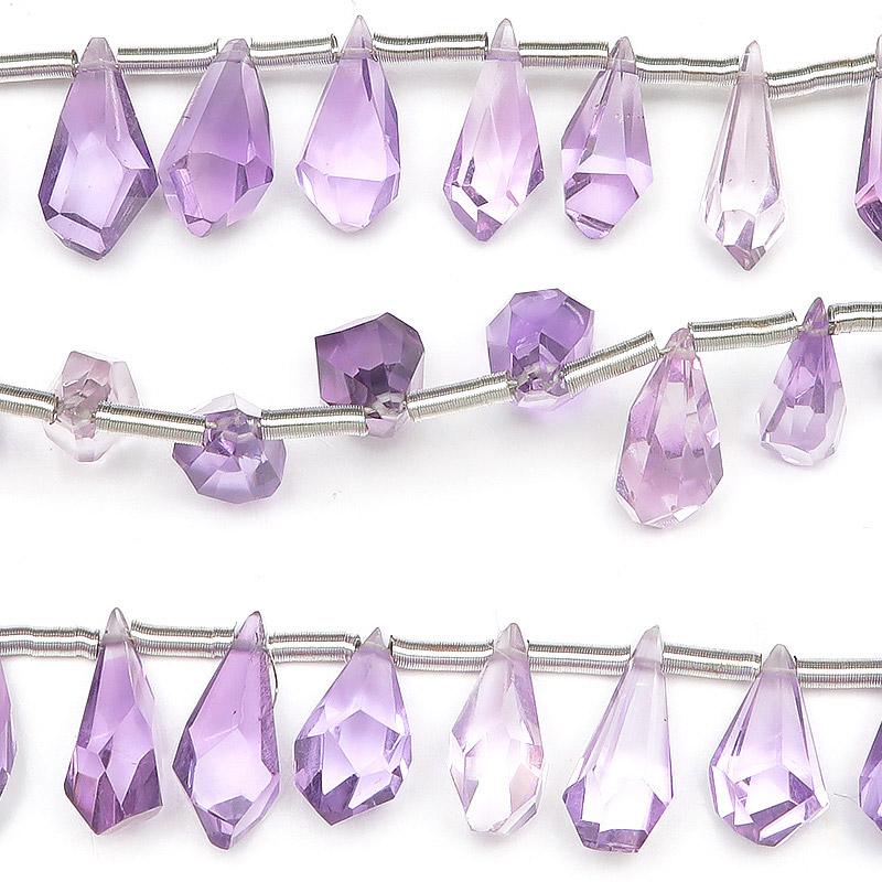 ピンクアメジスト ラフドロップカット 8〜13mm【1連販売】 / 9-126