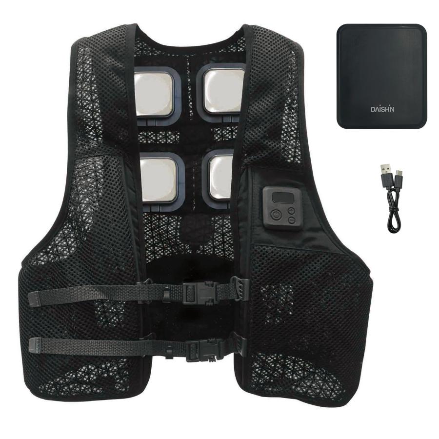 大進 ペルチェベスト バッテリーセット フリーサイズ 冷暖 素子 涼しい