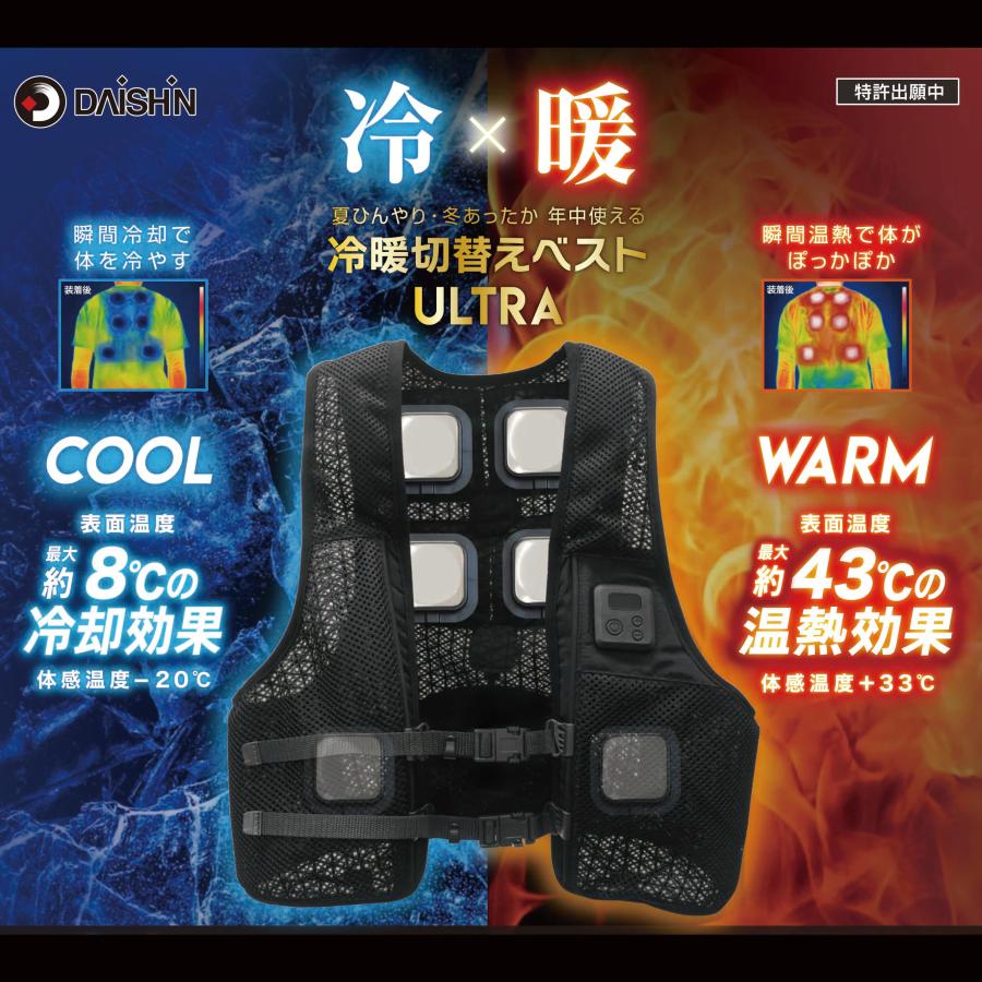 大進 ペルチェベスト バッテリーセット 6個 フリーサイズ 冷暖 素子