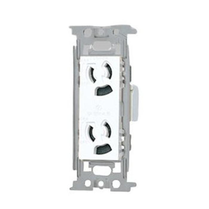 東芝ライテック 抜止接地ダブルコンセント NDG2322E(WW) : 照明器具の