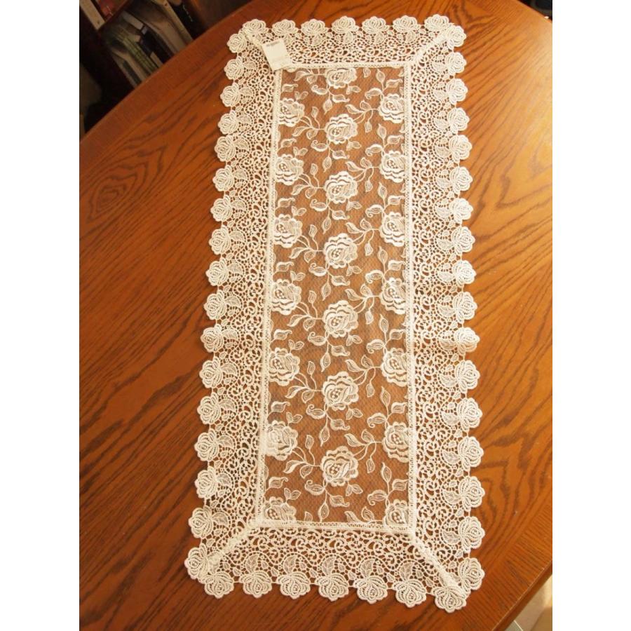 アンティークレース風 ギュピールレース 刺繍レース テーブルセンター