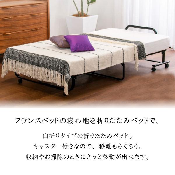パンテオン フランスベッド N-71A N-71B 折りたたみベッド キャスター