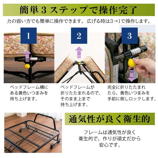 パンテオン フランスベッド N-71A N-71B 折りたたみベッド キャスター