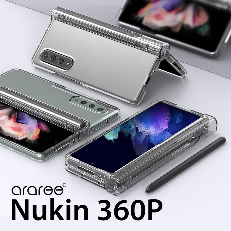 araree Galaxy Z Fold3 5G ケース クリア 薄型 透明 スマホケース