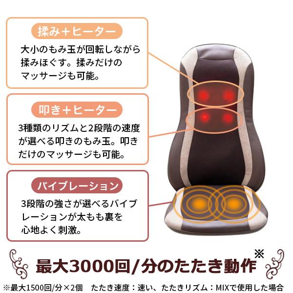 モンデール コンパクトマッサージシート 極上たたき CM3 マッサージ器