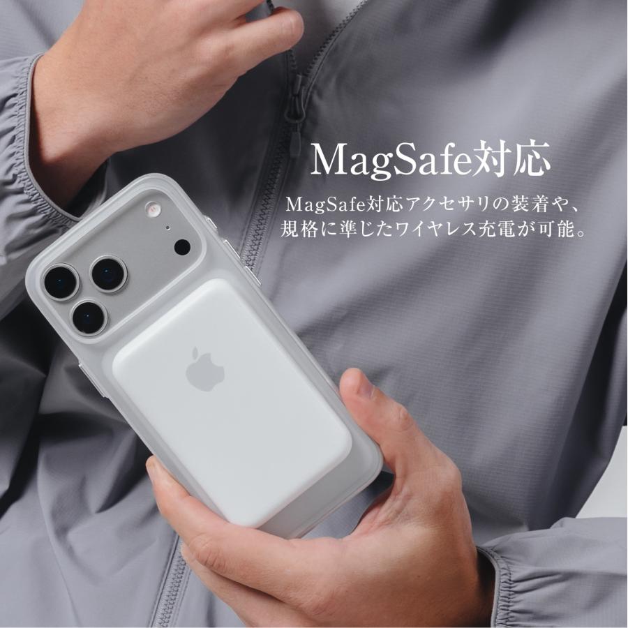 MAGEASY iPhone 17 Pro ケース MagSafe 対応 薄型 クリア スマホケース