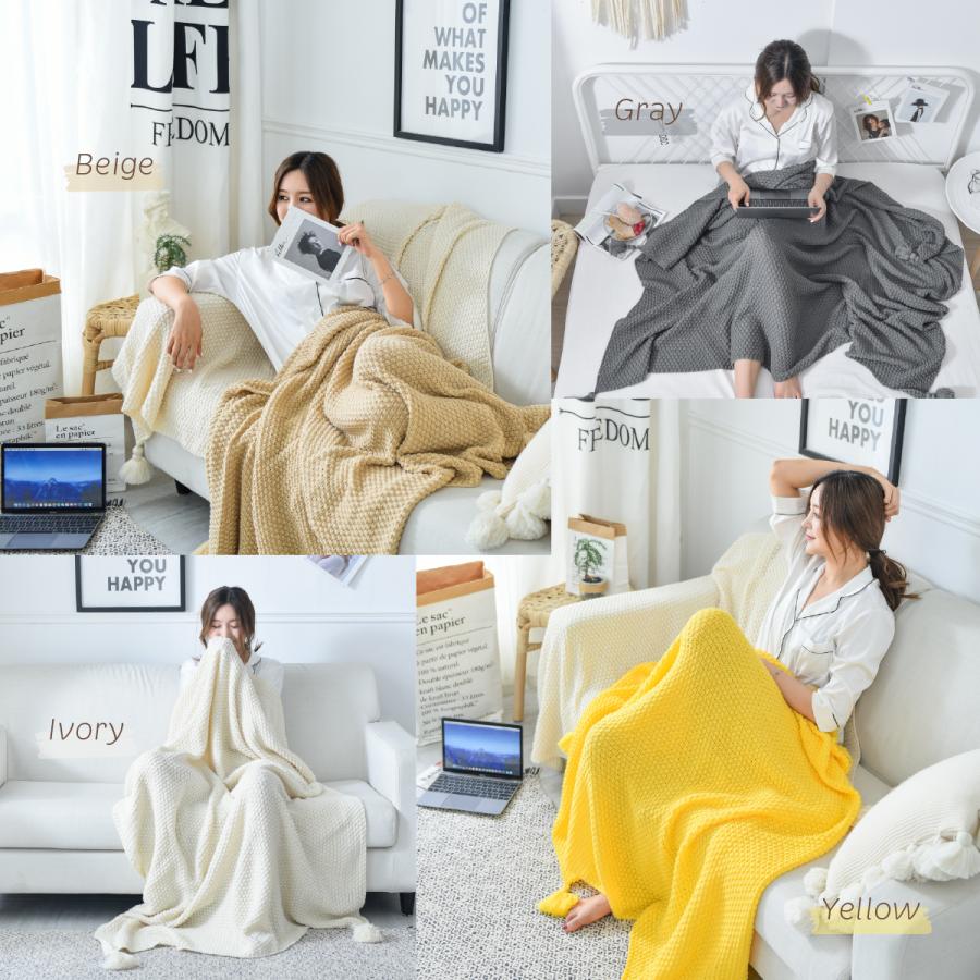 Confis ブランケット おしゃれ 大判 北欧 夏用 ひざ掛け 大判 北欧