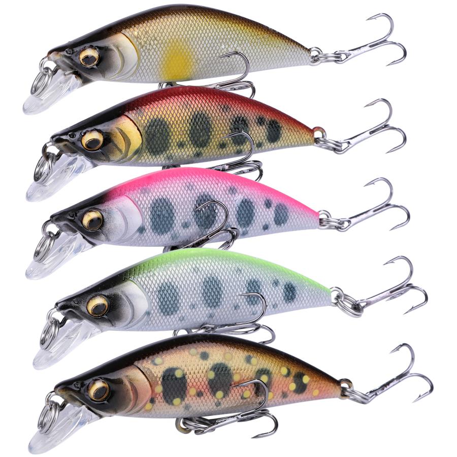 渓流ミノー セット トラウトルアー ヘビーシンキング ルアー 50mm 5.3g