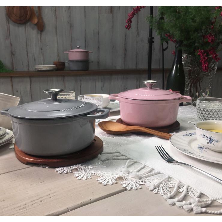 シャスール サブライム ラウンドキャセロール 18cm IH対応 鍋 両手鍋