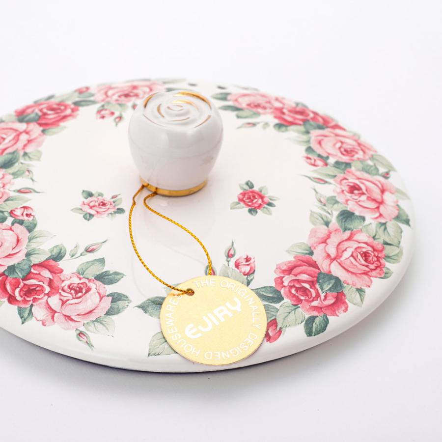 エジリー（EJIRY） インペリアルローズ 琺瑯 両手鍋 18cm 薔薇 ガス火