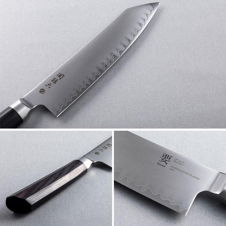 関孫六 要 切付6寸半 195mm AE5502 貝印 kai マスターライン 三徳包丁