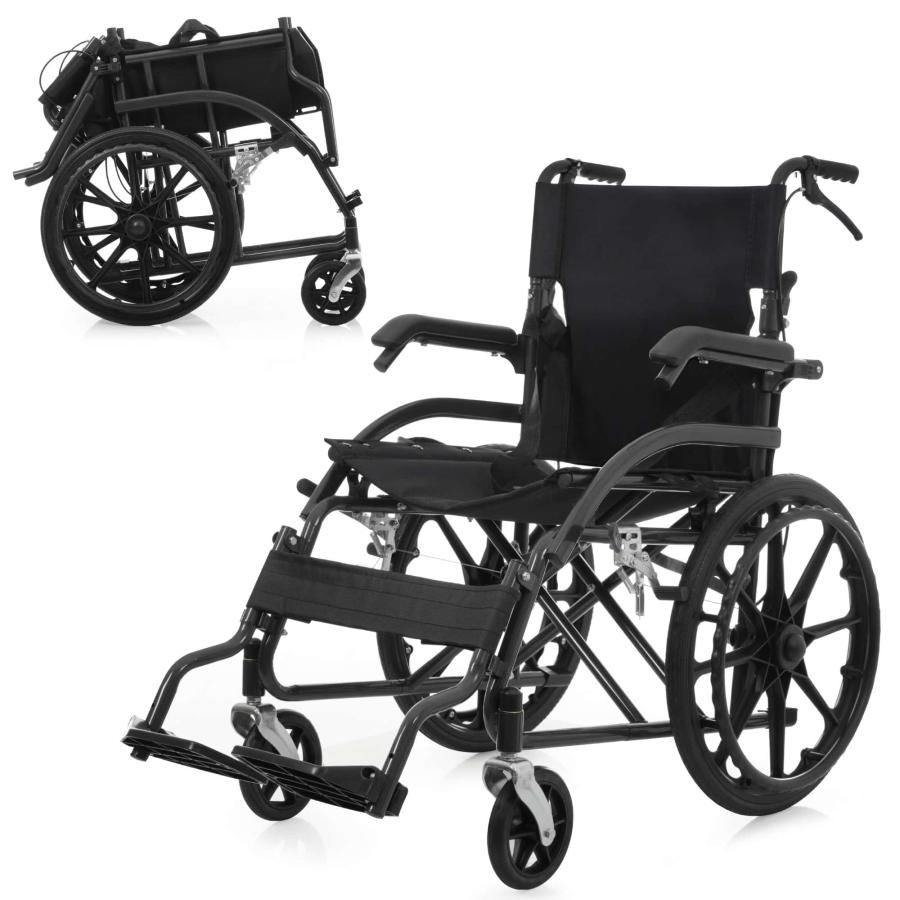 車椅子 折畳み 介助用 自立できる 自走用車いす 軽量 コンパクト