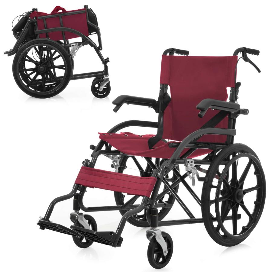 車椅子 折畳み 介助用 自立できる 自走用車いす 軽量 コンパクト