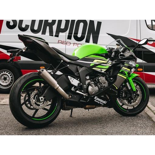 KAWASAKI カワサキ ZX-6R 19- スリップオン RED POWER 【SCORPION