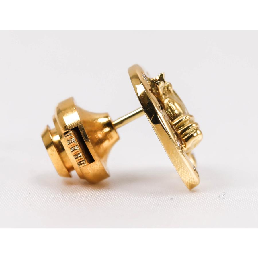 K18 馬蹄 ホースシュー ピンブローチ ダイヤモンド ゴールド