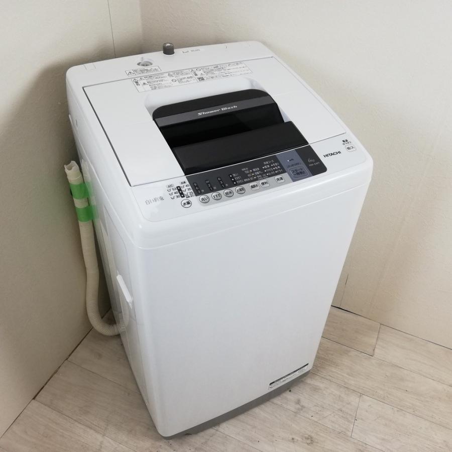 日立（HITACHI） 中古 6.0kg 全自動洗濯機 槽乾燥 風脱水 NW-6WY 2016