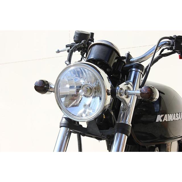 メッキ 160mm ヘッドライト ガラスレンズ 新品 汎用 SR400 SR500