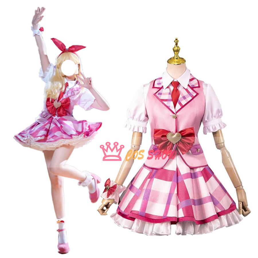 アイカツ 星宮いちご コスプレ衣装 cosplay 仮装 髪飾り付き 日常服
