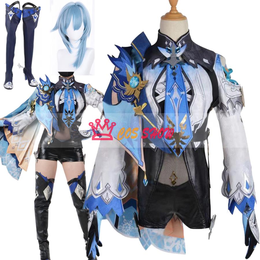 原神 げんしん Eula エウルア コスプレ衣装 cosplay仮装 ウィッグ 靴