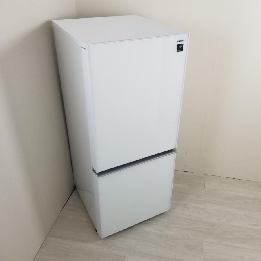 SHARP（シャープ） 中古 137L ガラスドア 2ドア冷蔵庫 SJ-GD14C-W 2017