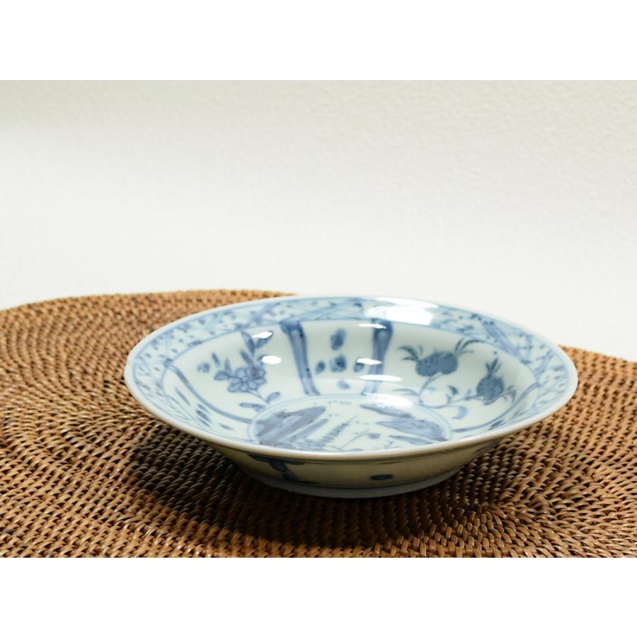 景徳鎮古窯 染付山水図 青花芙蓉手皿 現品お届け こだわりの