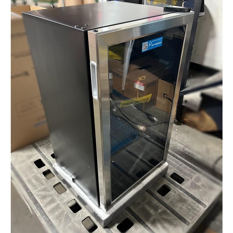 冷蔵庫 最大120缶 リバーシブル ガラスドア ステンレス オフィス 事務