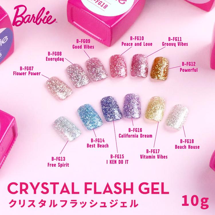 Barbie バービー クリスタルフラッシュジェル 10g 全12色 FG07〜18
