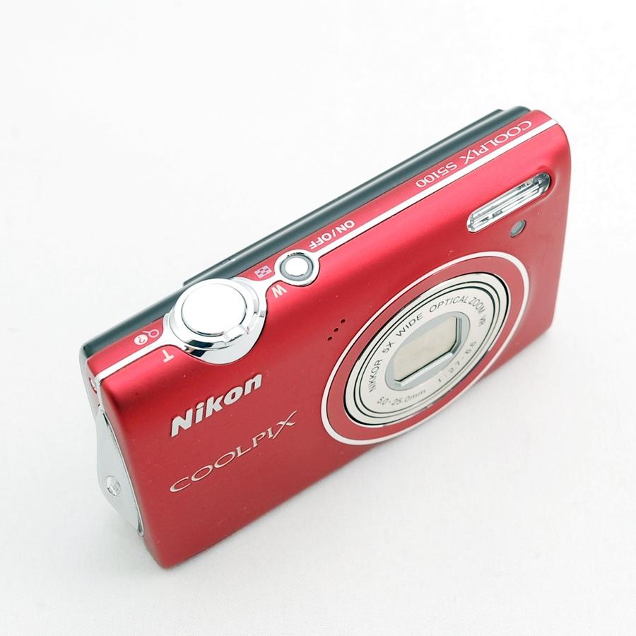 COOLPIX ニコン Nikon S5100 レッド 1220万画素 5倍ズーム コンデジ