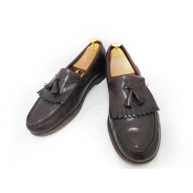 USA製 アメリカ製 SAS キルトタッセルローファー 靴 ダークブラウン系