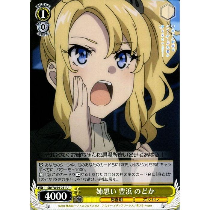 ヴァイスシュヴァルツ 青春ブタ野郎はバニーガール先輩の夢を見ない 姉