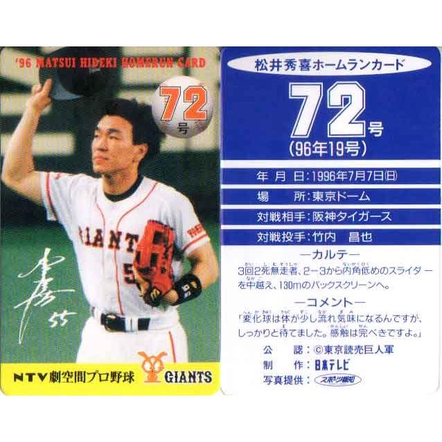 ❖松井秀喜グッズ❖〘ホームランカード332枚/ホルダー4点〙【日本記録