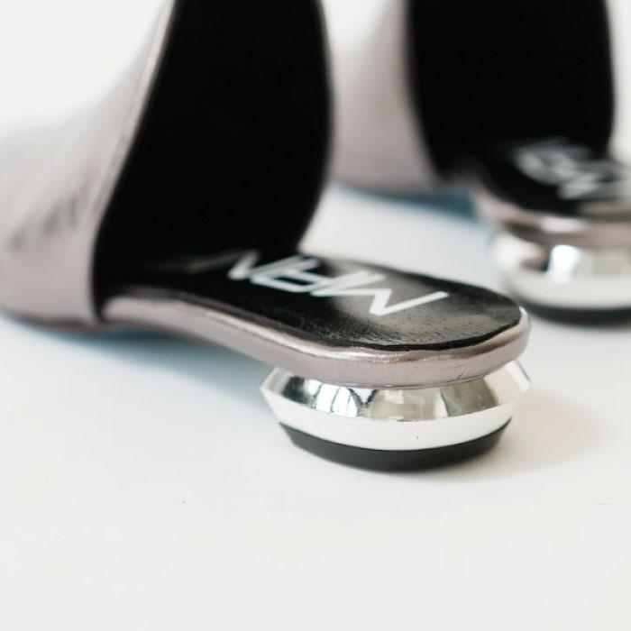 MANA（マナ） 靴 ミュール レディース 本革 牛革 ハラコ ポインテッド