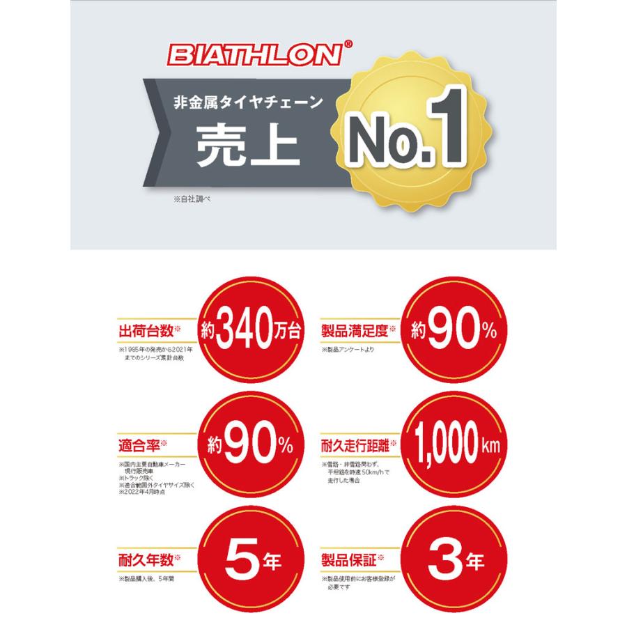 バイアスロン バイアスロン（公式）QE4L 正規品 タイヤチェーン 非金属