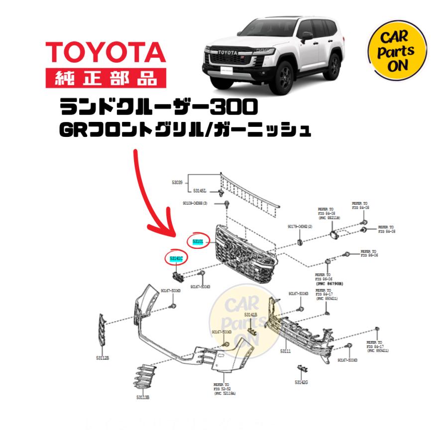 トヨタ（TOYOTA） TOYOTA純正部品 300 ランドクルーザー GRフロント