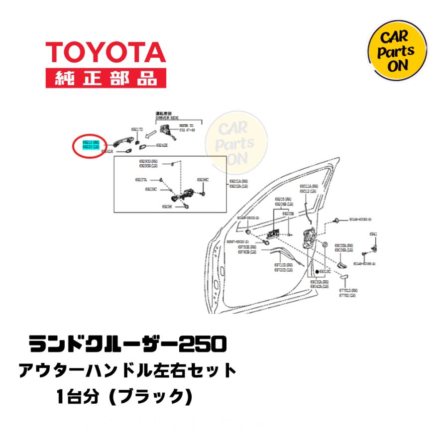 トヨタ（TOYOTA） TOYOTA純正部品 250 ランドクルーザーアウター