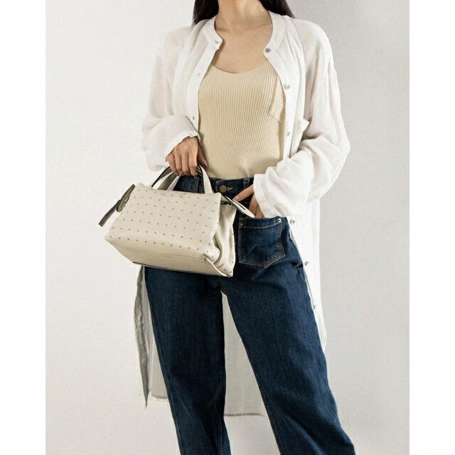 MARLON FIRENZE マーロンフィレンツェ レザーハンドバッグ スタッズ