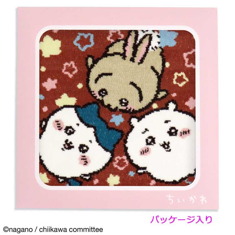 ちいかわ 41-5090250 タオルハンカチ シェニール織 キラキラ ハチワレ