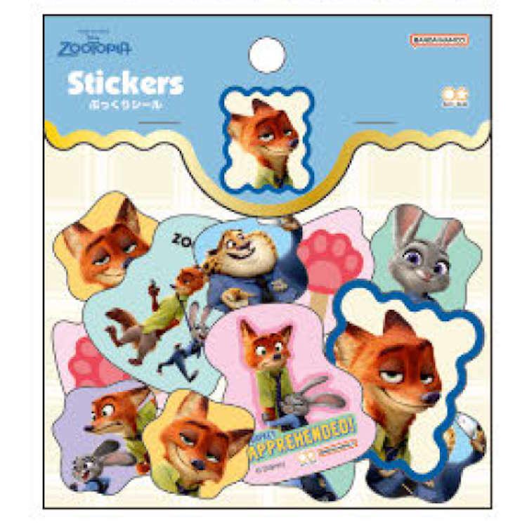 ズートピア ぷっくりピースシール ブルー ステッカー 8柄 アソート