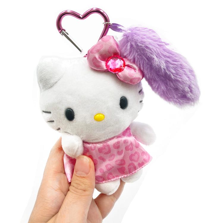 ハローキティ しっぽ付きマスコットキーホルダー ヒョウ ピンク 985118