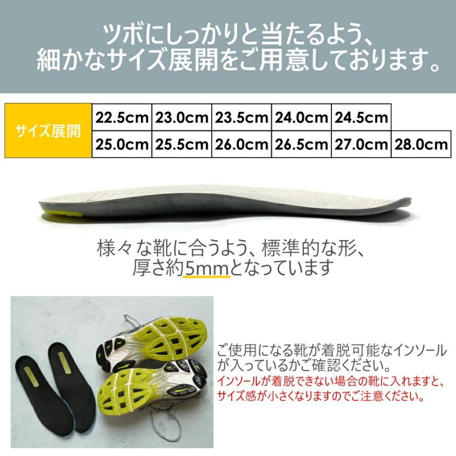 ツボ押し インソール 衝撃吸収 中敷き 抗菌防臭 22.5cm〜28.0cm 男女