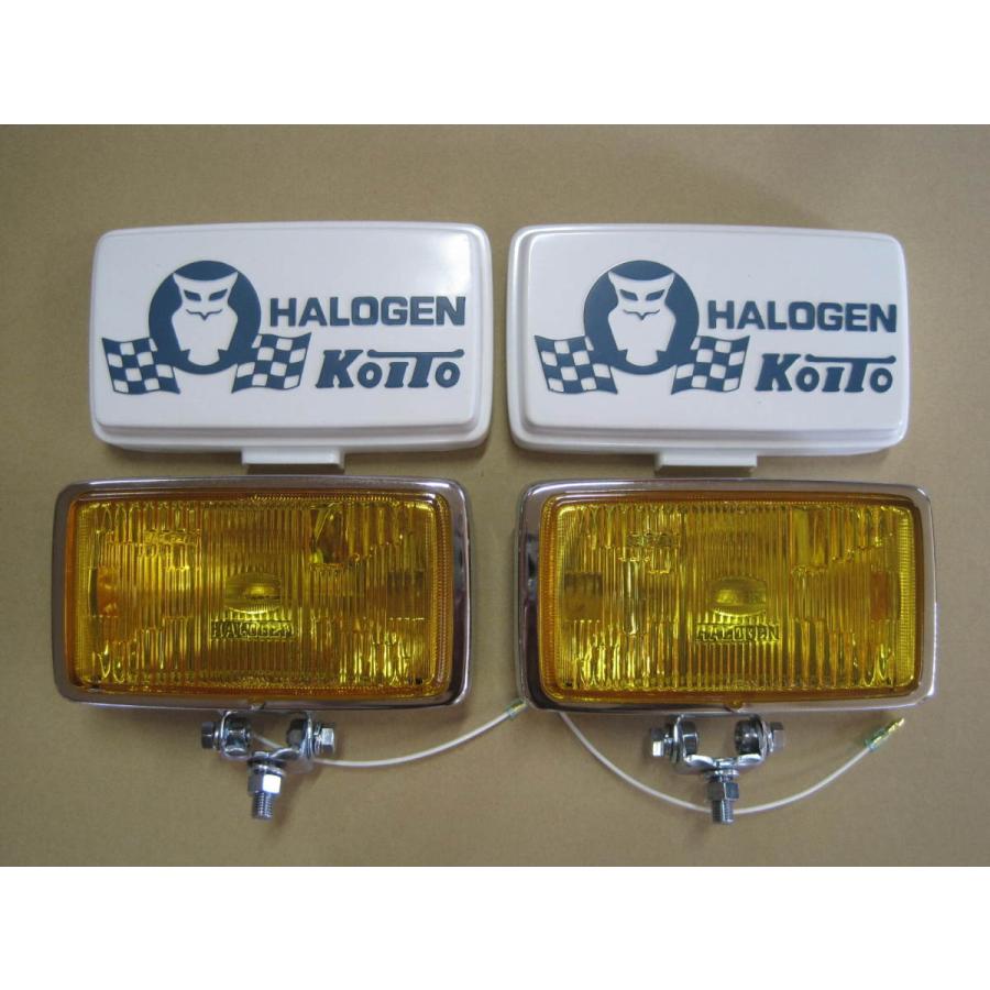 小糸製作所 Koito 小糸 フォグランプ イエロー 角型 12V 白カバー付き