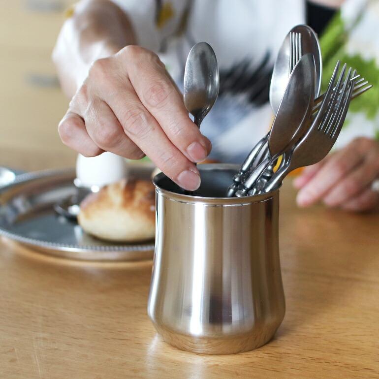 カトラリースタンド ステンレス シルバー イタリア製 業務用食器