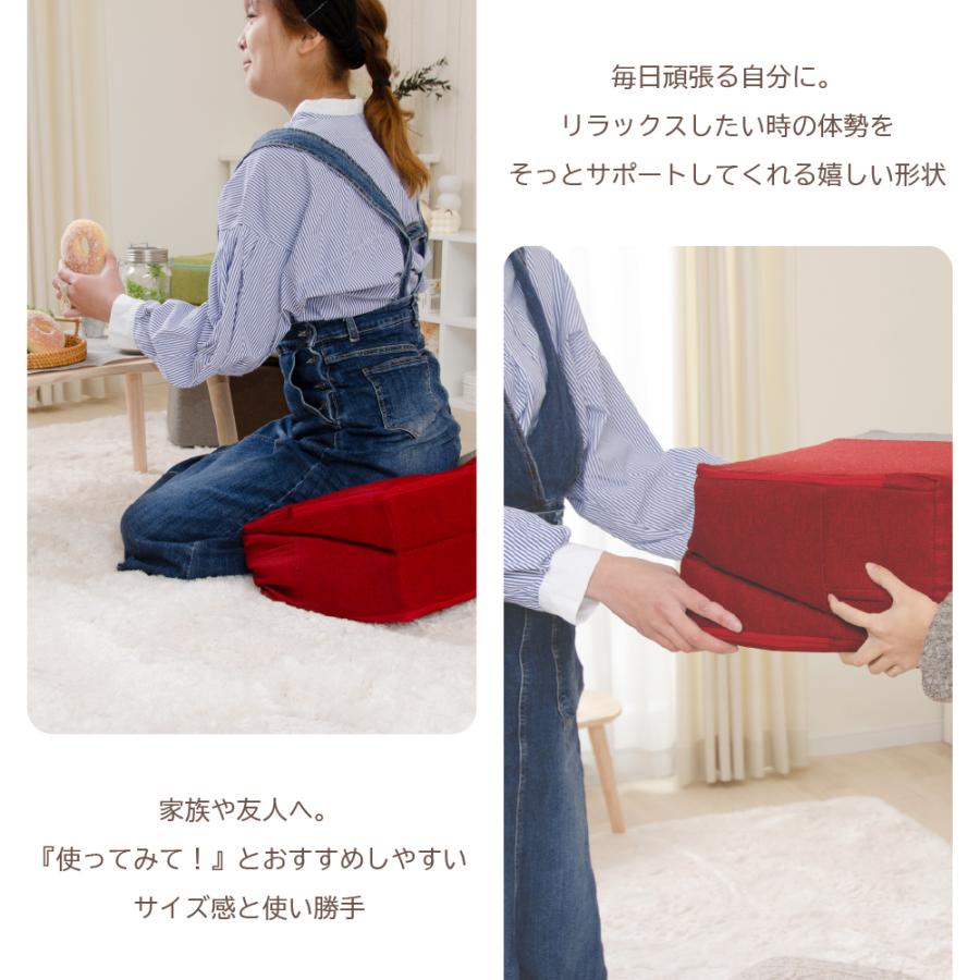 セルタン 三角クッション クッション 背もたれ 三角 カバー洗濯可 2way