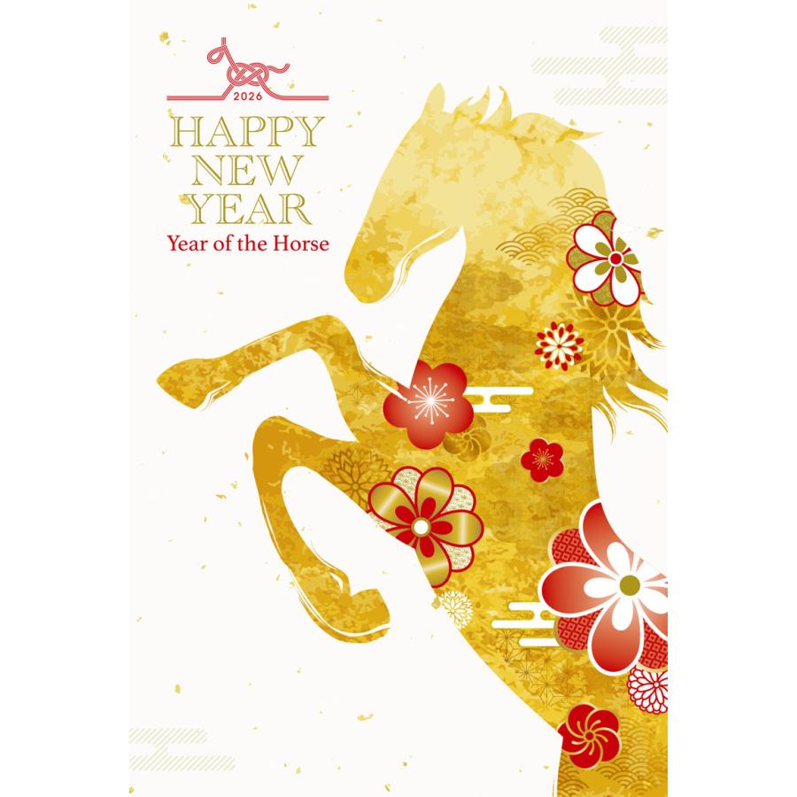 風水クリスタル金彩 福午 N40 ガラス 干支 置き物 午 ウマ うま 午年