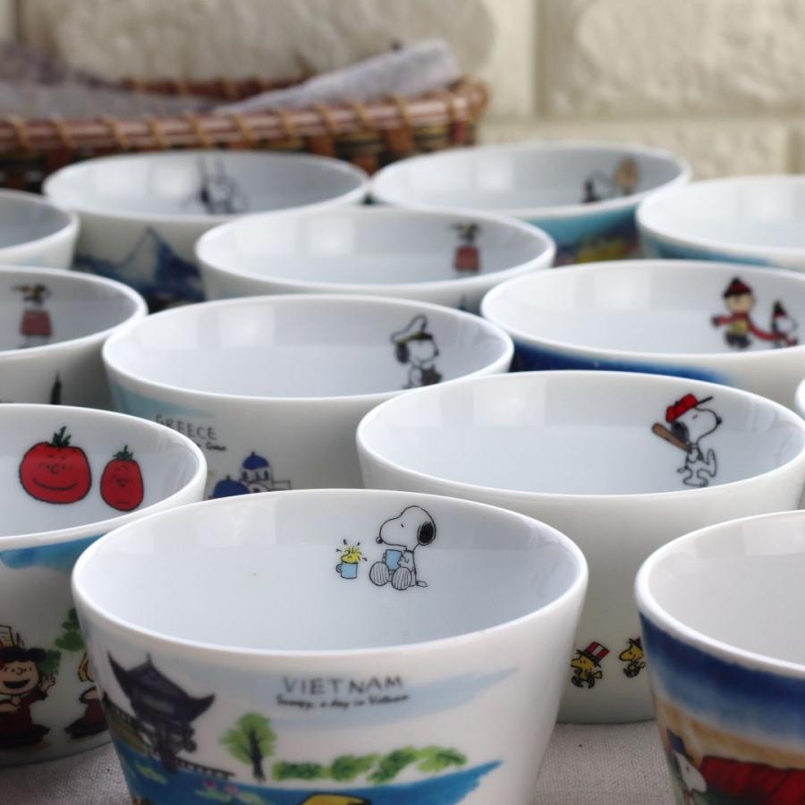 スヌーピー 世界旅行シリーズ 蓋付き保存ボウル 日本製 美濃焼 瀬戸焼