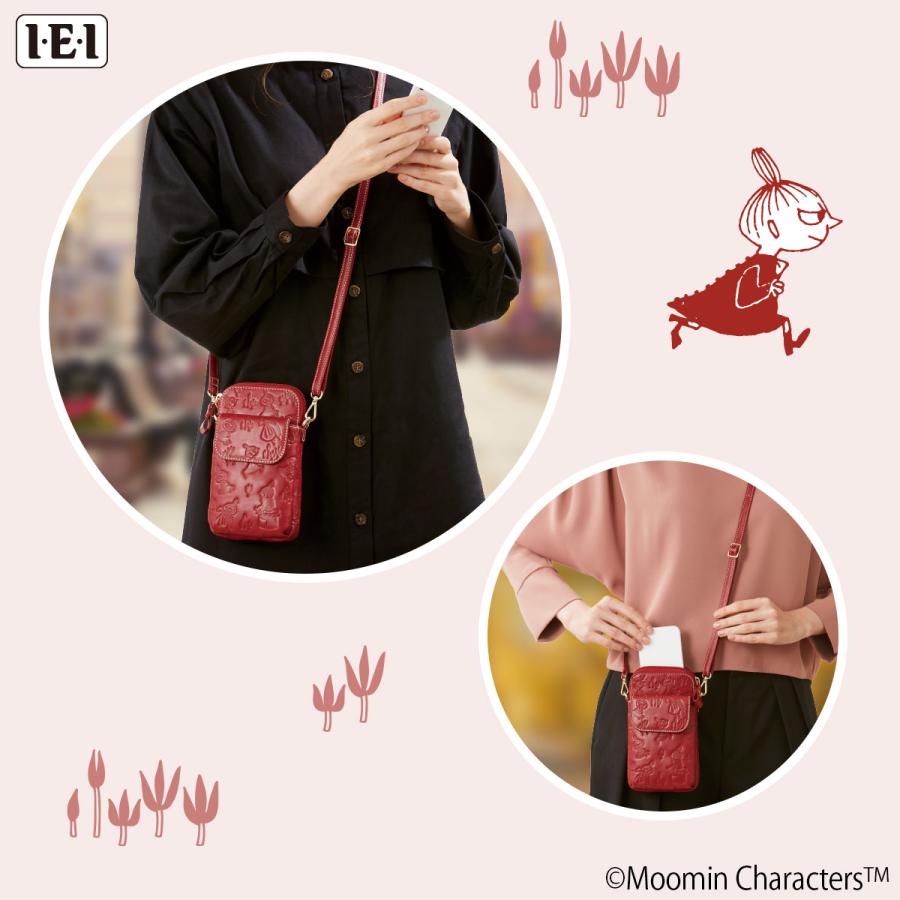 MOOMIN（ムーミン） リトルミイ 赤いラム革のスマホポシェット